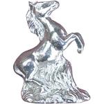 Statuettes argentées en étain à motif chevaux made in France 
