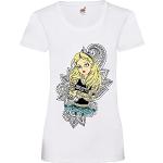T-shirts en coton à manches courtes Alice au Pays des Merveilles à manches courtes Taille L look fashion pour femme 