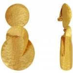 Boucles d'oreilles à clip Les Poulettes dorées en laiton 