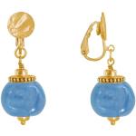 Boucles d'oreilles à clip Les Poulettes turquoise en métal à perles look fashion pour femme 