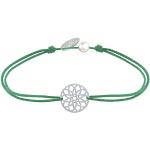 Bracelets en argent Les Poulettes verts en argent à motif mandala look fashion 