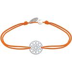 Bracelets en argent Les Poulettes orange en argent à motif mandala look fashion 