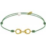 Bracelets menotte Les Poulettes verts en plaqué Or 