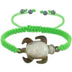 Bracelets Les Poulettes verts à motif tortues 