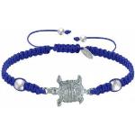 Bracelets Les Poulettes bleu marine en métal à motif tortues 