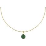 Pendentifs en or Les Poulettes vert jade en plaqué Or à perles pour femme 