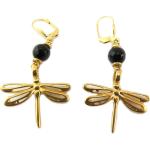 Boucles d'oreilles dorées en métal à perles ethniques Cléopâtre fait main style ethnique 
