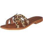 Sandales Les Tropéziennes à effet léopard en cuir en cuir Pointure 36 look fashion pour femme en promo 