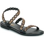 Sandales Les Tropéziennes Par M Belarbi noires en cuir Pointure 41 avec un talon entre 3 et 5cm pour femme 