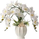 Orchidées artificielles blanches en céramique 