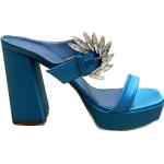 Escarpins bleues claires en cuir Pointure 39 look fashion pour femme 