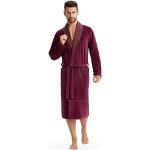 Robes de chambre longues rouge bordeaux Taille 4 XL look fashion pour homme 