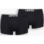 Boxers Levi's noirs à logo en coton bio éco-responsable en lot de 2 Taille L classiques pour homme 