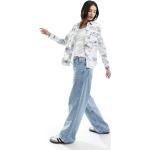 Chemises Levi's blanches en chanvre col italien à manches longues Taille XS classiques pour femme en promo 