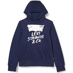 Levi's Kids Garçon Sketched logo pullover hoodie, Bleu ( Naval Academy ), 16 ans