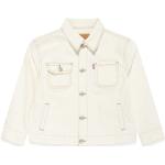 Vestes en jean Levi's Kid blanc d'ivoire à logo en coton mélangé enfant classiques 