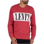 Sweats à col rond Levi's rouges en coton à manches longues à col rond Taille S look color block pour homme 