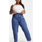 Jeans taille haute Levi's bleus délavés Taille XL plus size coupe mom pour femme en promo 
