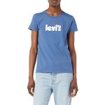 T-shirts Levi's bleus en jersey à manches courtes à manches courtes à col rond Taille XXS classiques pour femme en promo 