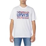 T-shirts à imprimés de printemps Levi's blancs à manches courtes à col rond Taille XS classiques pour homme 