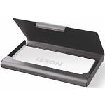 Porte-cartes de visite Lexon gris en aluminium look business 