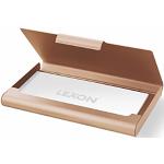 Porte-cartes de visite Lexon dorés en aluminium look business 