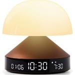 Lexon MINA Sunrise Reveil matin lumineux, simulateur d'aube et crépuscule, 5 sons naturels, lampe de chevet LED veilleuse et luminothérapie - Bronze