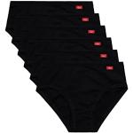 Slips en coton noirs oeko-tex en lot de 6 Taille XL look fashion pour femme 