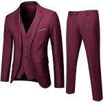 Vestes de foot de mariage rouges en satin à paillettes à manches longues Taille 5 XL plus size look fashion pour homme 