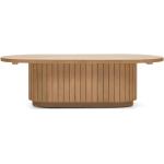 Licia - Table basse ovale en bois massif de manguier 120x60cm