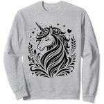 Licorne noire et blanche amusante pour amoureux des animaux Sweatshirt