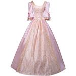 Robes de bal longues de mariage roses Taille S plus size look médiéval pour femme 