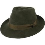 Chapeaux Fedora d'hiver Lierys vert foncé en feutre à motif ville 55 cm Taille S look fashion pour homme 