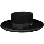 Chapeaux Fedora Lierys noirs en feutre 56 cm Taille 3 XL classiques pour femme 