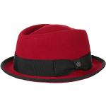 Chapeaux Fedora Lierys rouges en feutre 61 cm Taille XL look fashion pour femme 