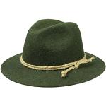 Chapeaux en feutre Lierys verts en feutre bio 58 cm Taille L look fashion pour femme 