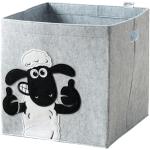 LIFENEY meets Shaun le mouton Boîte de rangement pour enfants - Boîte en feutre avec le mouton culte pour ranger les jouets - 33 x 33 x 33 cm adaptée aux étagères en cube classiques