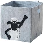 LIFENEY meets Shaun le mouton Boîte de rangement pour enfants - Boîte en feutre avec le mouton emblématique pour ranger les jouets - 30 x 30 x 30 cm adaptée aux étagères cubes classiques