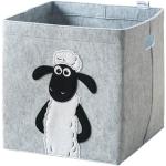LIFENEY meets Shaun le Mouton Boîte de rangement pour enfants - Boîte en feutre avec le mouton emblématique pour ranger les jouets - 30 x 30 x 30 cm adaptée aux étagères cubes classiques