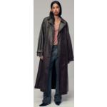 Light Before Dark - Trench double boutonnage en similicuir en Marron taille: Small