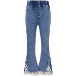 Jeans taille elastique bleus en dentelle à perles look fashion pour fille de la boutique en ligne Amazon.fr 