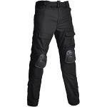 Pantalons de paintball noirs camouflage respirants Taille XS look militaire pour homme en promo 