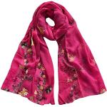 Foulards rose foncé à fleurs lavable à la main Tailles uniques look fashion pour femme 