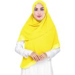 Écharpes en soie jaunes en mousseline Tailles uniques look fashion pour femme 