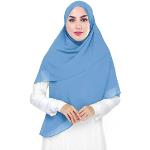 Hijabs bleu ciel en mousseline Tailles uniques look fashion pour femme 