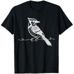 Line Art Ornithologue Geai bleu T-Shirt