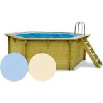Liner piscine bois Octo allongée Aqualux 6.45 x 4.70 x 1.28 m