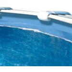 Liner piscine Gré ovale 730 x 375 x H.120 cm - Rail d'accroche - Bleu