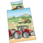 Housses de couette Herding multicolores en coton à motif tracteurs 100x135 cm pour enfant 