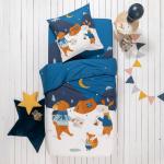 Linge de lit enfant imprimé Rando - coton - Taie D'oreiller Forme Sac : 63x63cm - Blanc - Colombine Des Petits